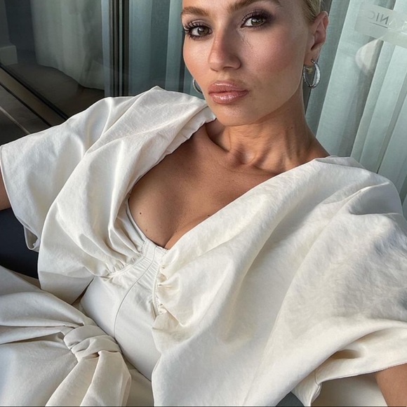 NWT Zara 2 Piece Multiposition Balloon Bodysuit and Voluminous Mini Skirt - Picture 12 of 16